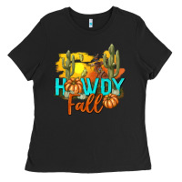 Black Howdy Fall Ladies Tee - texasbilliewilder