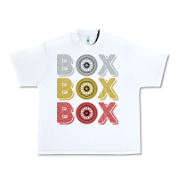White Vintage Retro Box Box Box Formula Racing Urban Heavy Tee - longCreatives