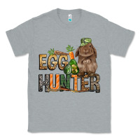 Heather Grey Egg hunter with rabbit Easter Day Classic Tee - HowdyJamesFarm
