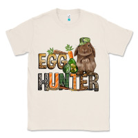 Natural Egg hunter with rabbit Easter Day Classic Tee - HowdyJamesFarm