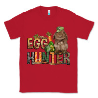 Red Egg hunter with rabbit Easter Day Classic Tee - HowdyJamesFarm