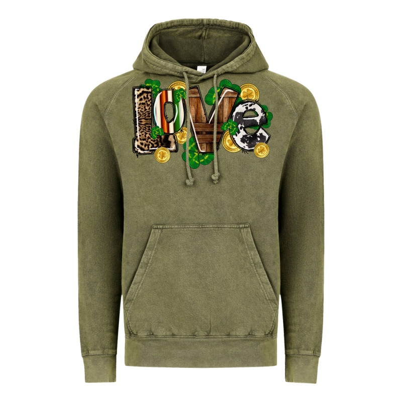 Western Love St. Patrick's Day Vintage Hoodie by CowGirlArtShop | Teevron