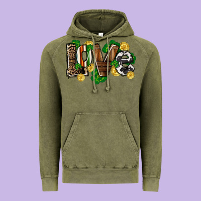 Western Love St. Patrick's Day Vintage Hoodie Designed By Cowgirlartshop