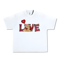 White valentines day tedybear love Urban Heavy Tee - RanaPortraitStore