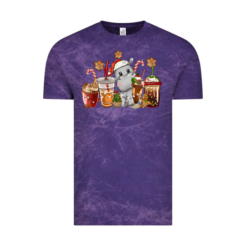 Hippopotamus Coffee Cups Christmas Vintage Tee by CowGirlArtShop | Teevron