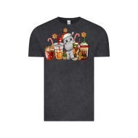 Vintage Black hippopotamus coffee cups christmas Vintage Tee - CowGirlArtShop
