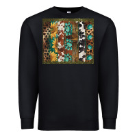 Black western patterns brushstroke Premium Sweatshirt - BarkalooDesign