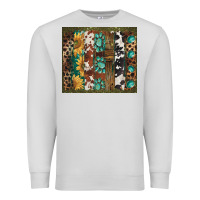 Dove Grey western patterns brushstroke Premium Sweatshirt - BarkalooDesign