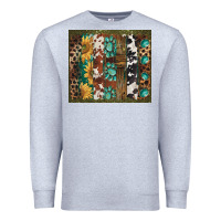Heather Grey western patterns brushstroke Premium Sweatshirt - BarkalooDesign