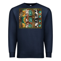 Navy western patterns brushstroke Premium Sweatshirt - BarkalooDesign