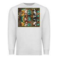 Oatmeal Heather western patterns brushstroke Premium Sweatshirt - BarkalooDesign