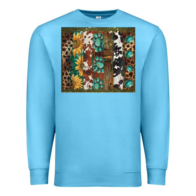 Western Patterns Brushstroke Premium Sweatshirt by BarkalooDesign | Teevron