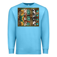 Ocean Blue western patterns brushstroke Premium Sweatshirt - BarkalooDesign