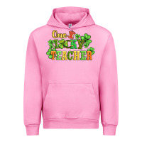 Fuchsia Pink one lucky teacher Urban Hoodie - AdoDesignShop