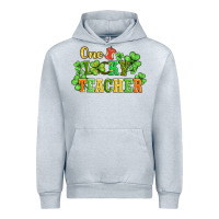 Heather Grey one lucky teacher Urban Hoodie - AdoDesignShop