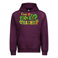 Mauve Wine one lucky teacher Urban Hoodie - AdoDesignShop
