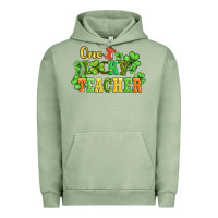Pigment Oil Green one lucky teacher Urban Hoodie - AdoDesignShop