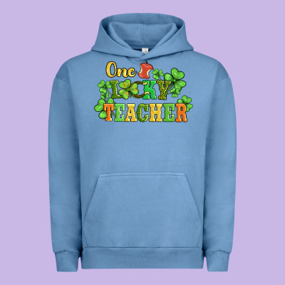 One Lucky Teacher Urban Hoodie Designed By Adodesignshop