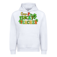 White one lucky teacher Urban Hoodie - AdoDesignShop