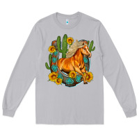 Moon Dust western horse cactus sunflowers horseshoe Long Sleeve Tee - OliviaCreatesArt