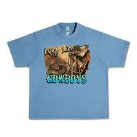 Pebble Blue Long live Cowboys boots hat Urban Heavy Tee - HowdyJamesFarm