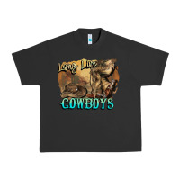 Pigment Black Long live Cowboys boots hat Urban Heavy Tee - HowdyJamesFarm