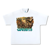 White Long live Cowboys boots hat Urban Heavy Tee - HowdyJamesFarm