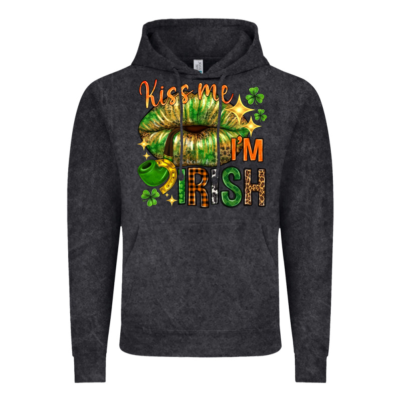 St. Patrick's Kiss Me I'm Irish With Lip Vintage Hoodie by HowdyJamesFarm | Teevron