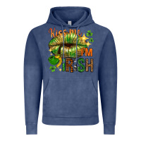 Vintage Denim St. Patrick's Kiss me I'm Irish with lip Vintage Hoodie - HowdyJamesFarm