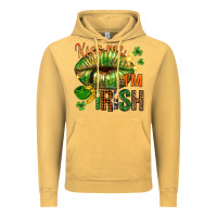 Vintage Mustard St. Patrick's Kiss me I'm Irish with lip Vintage Hoodie - HowdyJamesFarm