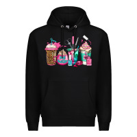 Black nail hustler coffee cups Premium Hoodie - Jasminsmagicworld