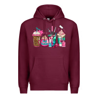 Burgundy nail hustler coffee cups Premium Hoodie - Jasminsmagicworld