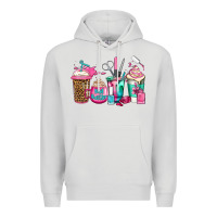 Dove Grey nail hustler coffee cups Premium Hoodie - Jasminsmagicworld