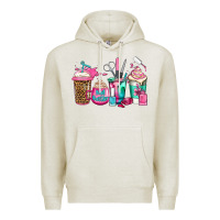 Oatmeal Heather nail hustler coffee cups Premium Hoodie - Jasminsmagicworld