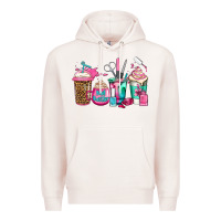 Pale Pink nail hustler coffee cups Premium Hoodie - Jasminsmagicworld