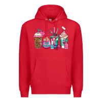 Red nail hustler coffee cups Premium Hoodie - Jasminsmagicworld