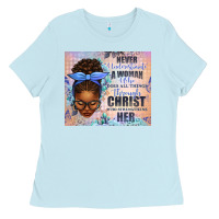 Baby Blue Never Underestimate a Woman Who Does Ladies Tee - texasbilliewilder