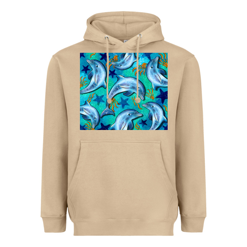 Dolphin Tumbler Heavyweight Hoodie by BarkalooDesign | Teevron