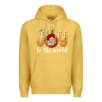 Antique Gold Joy To The World Premium Hoodie - CowhideDigitalArt