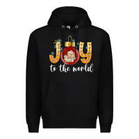 Black Joy To The World Premium Hoodie - CowhideDigitalArt
