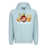 Blue Mist Joy To The World Premium Hoodie - CowhideDigitalArt