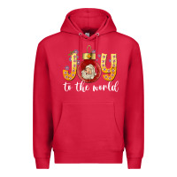Cardinal Joy To The World Premium Hoodie - CowhideDigitalArt