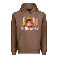 Chestnut Joy To The World Premium Hoodie - CowhideDigitalArt