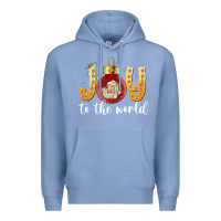 Colony Blue Joy To The World Premium Hoodie - CowhideDigitalArt