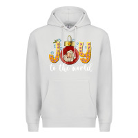 Dove Grey Joy To The World Premium Hoodie - CowhideDigitalArt