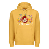 Mustard Joy To The World Premium Hoodie - CowhideDigitalArt