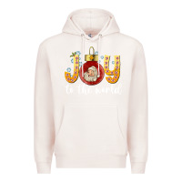 Pale Pink Joy To The World Premium Hoodie - CowhideDigitalArt