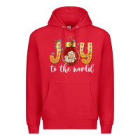 Red Joy To The World Premium Hoodie - CowhideDigitalArt