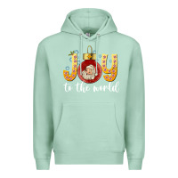 Seafoam Joy To The World Premium Hoodie - CowhideDigitalArt