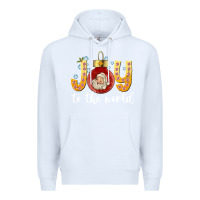 White Joy To The World Premium Hoodie - CowhideDigitalArt